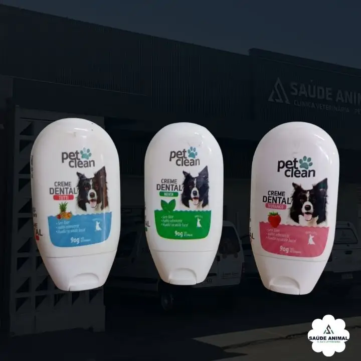 Creme Dental Pet Clean 90g com Sabores - Clínica Saúde Animal