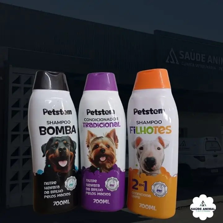 Kit Shampoos e Condicionador Petstem - Clínica Saúde Animal